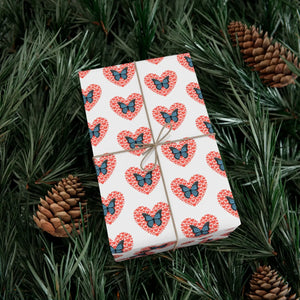 Whimsical Hearts Gift Wrap - Delightful Butterflies - Dipaliz - Wrapping Paper
