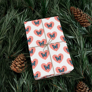 Whimsical Hearts Gift Wrap - Delightful Butterflies - Dipaliz - Wrapping Paper