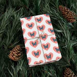 Whimsical Hearts Gift Wrap - Delightful Butterflies - Dipaliz - Wrapping Paper