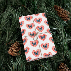 Whimsical Hearts Gift Wrap - Delightful Butterflies - Dipaliz - Wrapping Paper