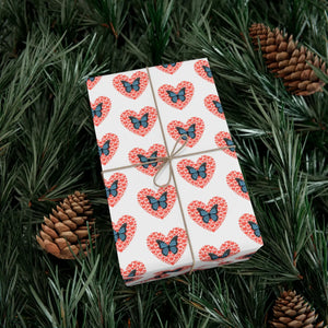 Whimsical Hearts Gift Wrap - Delightful Butterflies - Dipaliz - Wrapping Paper