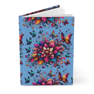 Matte Hardcover Journal - Butterfly Floral Design - Dipaliz - Journals
