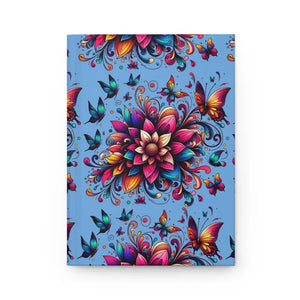 Matte Hardcover Journal - Butterfly Floral Design - Dipaliz - Journals