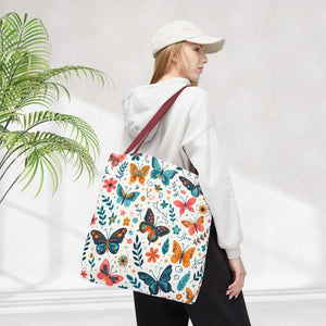 Butterfly Aop Tote Bag - All Over Print Pattern - Dipaliz - 18’’ × / Red - Bags