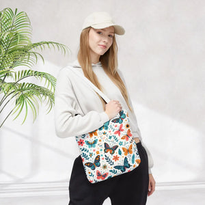 Butterfly Aop Tote Bag - Butterflies Pattern - Dipaliz - Bags