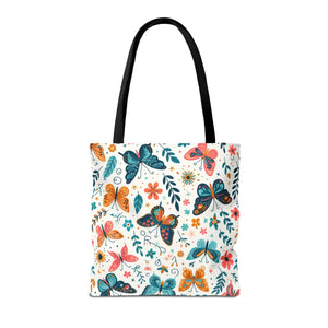 Butterfly Aop Tote Bag - Butterflies Pattern - Dipaliz - Bags