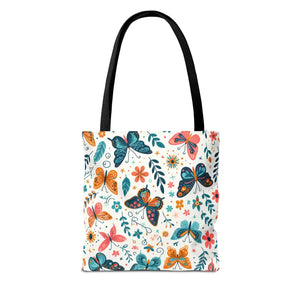 Butterfly Aop Tote Bag - Butterflies Pattern - Dipaliz - Bags