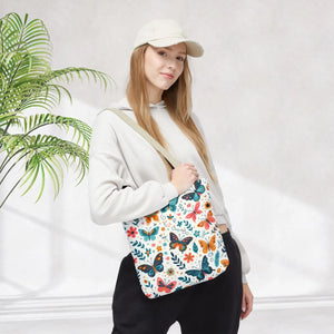 Butterfly Aop Tote Bag - Butterflies Pattern - Dipaliz - Bags