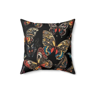 Polyester Square Pillow Butterflies Pattern Throw - Dipaliz - 16’’ × - Pillows