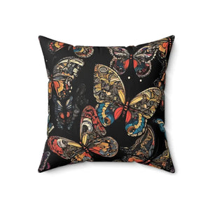 Polyester Square Pillow Butterflies Pattern Throw - Dipaliz - 18’’ × - Pillows