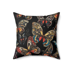 Polyester Square Pillow Butterflies Pattern Throw - Dipaliz - Pillows