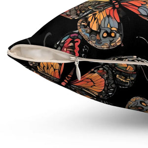 Polyester Square Pillow Butterflies Pattern Throw - Dipaliz - Pillows