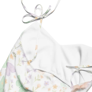 Butterflies Pattern Midi Dress Built-in Bra Support - Dipaliz - Dresses