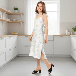 Butterflies Pattern Midi Dress – Built-in Bra - Dipaliz - Dresses - Xs