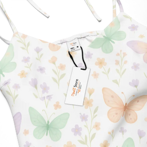 Butterflies Pattern Midi Dress Built-in Bra Support - Dipaliz - Dresses