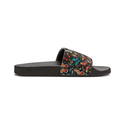 Sizzle-worthy Slide Sandals With Graphic Butterflies - Shoes
