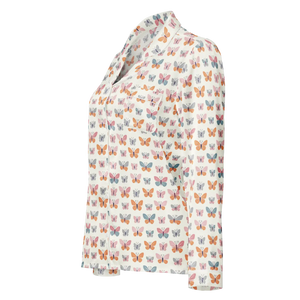 Silky Butterfly Long Sleeve Pajama - Soft Loungewear - Dipaliz - Clothing Tops - s