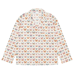 Silky Butterfly Long Sleeve Pajama - Soft Loungewear - Dipaliz - Clothing Tops - s