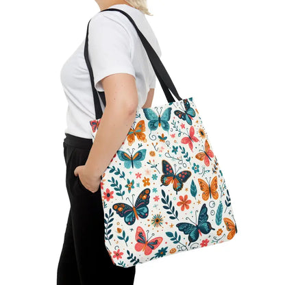 Butterflies Pattern Aop Tote Bag Crafts Style and Function - Large Bags