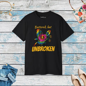 Ultra Cotton Tee Battered but Unbroken Butterfly Shirt - Dipaliz - Black / s - T-shirts