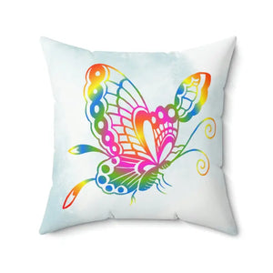 Polyester Square Pillow Colorful Butterflies Vibrant Decor - Dipaliz - 20’’ × - Throw Pillows