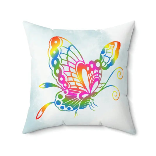 Vibrant Polyester Pillow: Dive Into Butterfly Bliss! - 20’’ × Home Decor