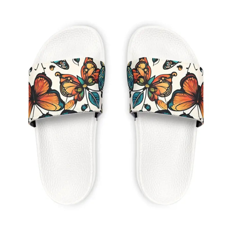 Unleash Summer Fun with Youth Colorful Graphic Slide Sandals - Kid’s Shoes