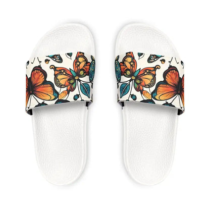 Unleash Summer Fun with Youth Colorful Graphic Slide Sandals - Kid’s Shoes