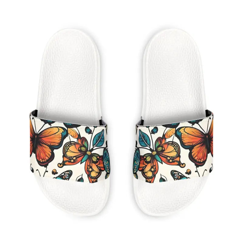 Unleash Summer Fun with Youth Colorful Graphic Slide Sandals - Kid’s Shoes