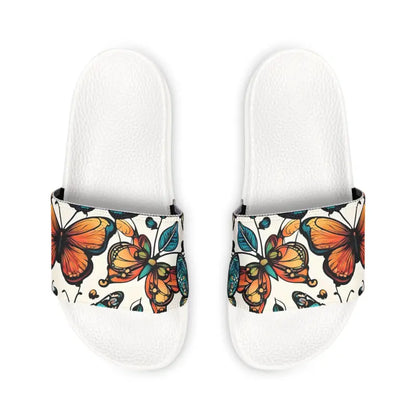 Unleash Summer Fun with Youth Colorful Graphic Slide Sandals - Kid’s Shoes