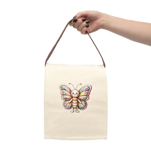 Butterfly Canvas Lunch Bag Natural Cotton Eco Friendly Dipaliz - 8’’ x 12.5’’ 5.5’’ / Bags