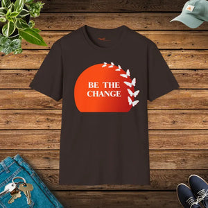 Butterfly be the Change T-shirt - Empowering Women’s Tee - Dipaliz - Dark Chocolate / s - T-shirts