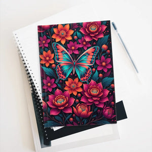 Butterfly Garden Ruled Journal - Floral Notebook for Writing & Daily Notes - Journals