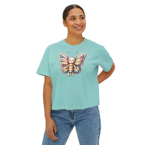 Boxy Butterfly Graphic Tee - Ring-spun Cotton - Dipaliz - T-shirts