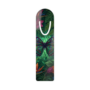 Butterfly Jungle Bookmark - Vibrant Botanical Metal - Bookmarks