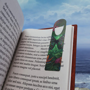 Butterfly Jungle Bookmark - Vibrant Botanical Metal - Bookmarks