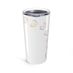 Floral Butterfly Kisses Tumbler - Colorful Travel Mug - Dipaliz - Tumblers