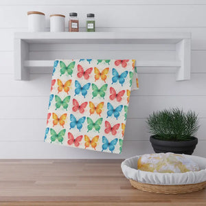 Butterfly Tea Towels - Colorful Kitchen Decor - Dipaliz - Cotton Twill / 18’’ × 30’’