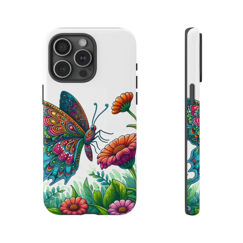 Style & Protection with Butterfly Tough Phone Cases - Iphone 15 Pro Max / Glossy Case