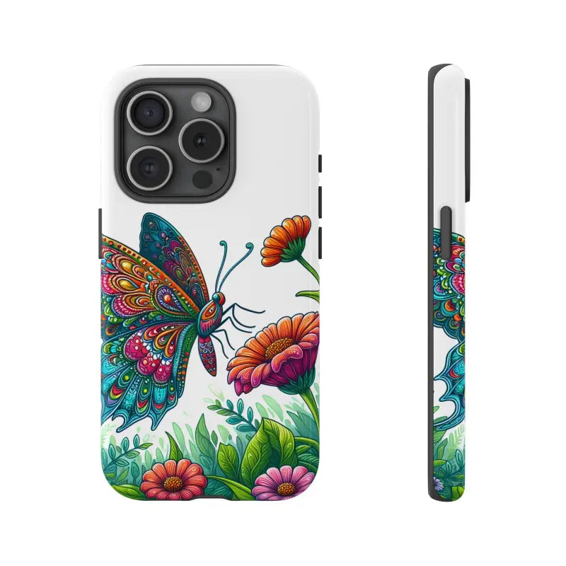 Style & Protection with Butterfly Tough Phone Cases - Iphone 15 Pro / Glossy Case