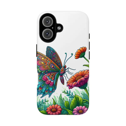 Style & Protection with Butterfly Tough Phone Cases - Iphone 16 / Glossy Case