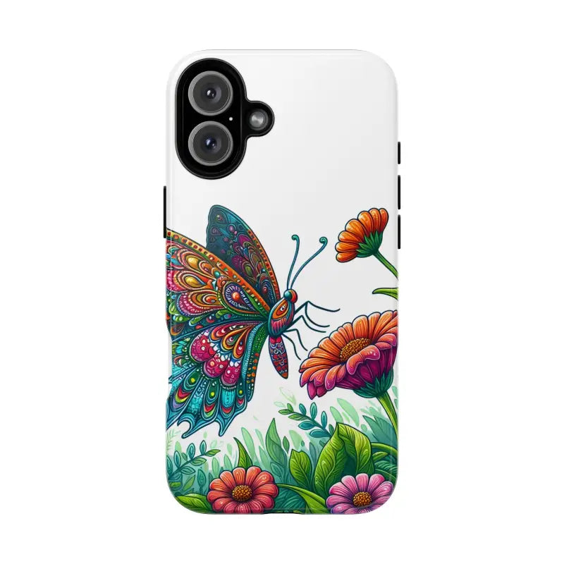 Style & Protection with Butterfly Tough Phone Cases - Iphone 16 Plus / Glossy Case