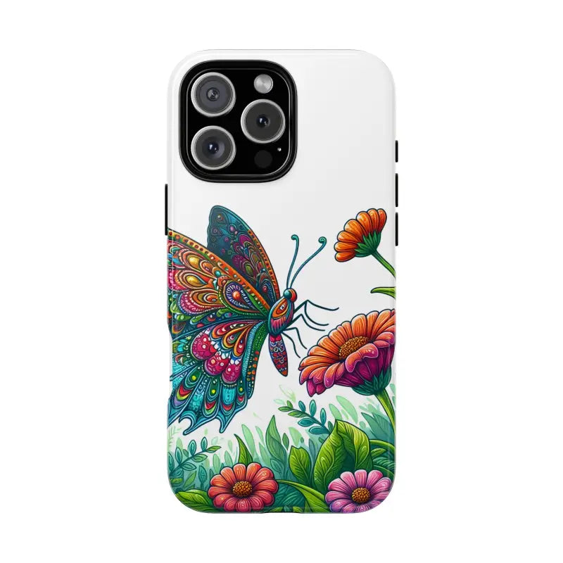 Style & Protection with Butterfly Tough Phone Cases - Iphone 16 Pro Max / Glossy Case