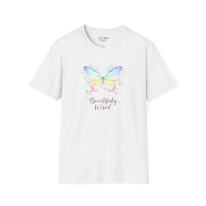 Butterfly Watercolor Tee, ?Beautifully Weird’ Inspirational Graphic T-shirt - T-shirts
