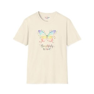 Butterfly Watercolor Tee, ?Beautifully Weird’ Inspirational Graphic T-shirt - T-shirts