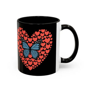 Butterfly Hearts Mug - Cozy Vibrant Ceramic Cup - Dipaliz - Mugs
