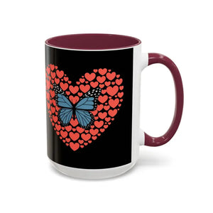 Butterfly Hearts Mug - Cozy Vibrant Ceramic Cup - Dipaliz - Mugs