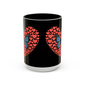 Butterfly Hearts Mug - Cozy Vibrant Ceramic Cup - Dipaliz - 15oz / Black - Mugs