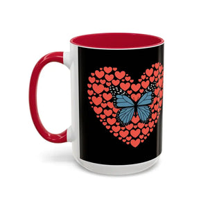 Butterfly Hearts Mug - Cozy Vibrant Ceramic Cup - Dipaliz - Mugs