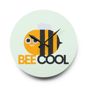 Acrylic Wall Clock - Stylish Bees Design Home Decor - Dipaliz - 10.75’’ × (round) - Clocks